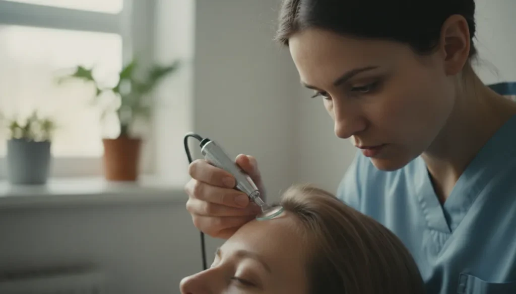 Professional scalp examination