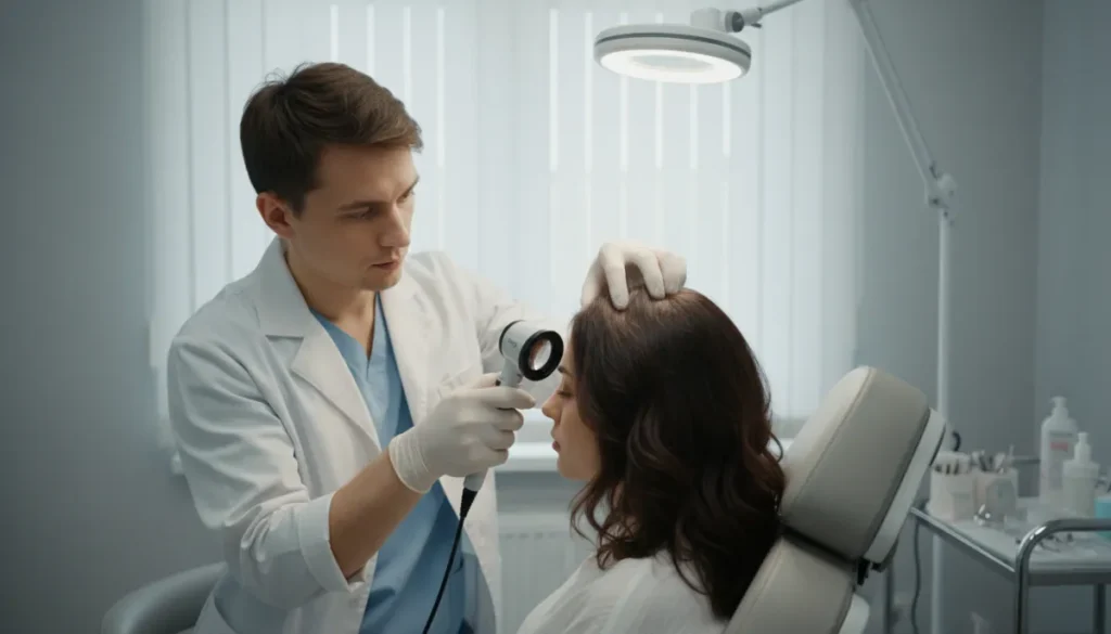 Clinical scalp examination to identify underlying causes