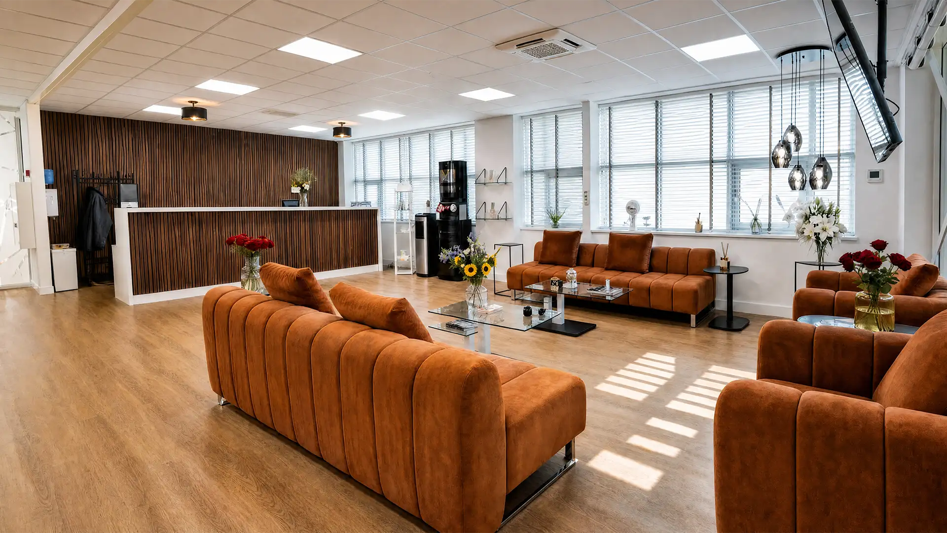 Lobby and entrance with reception desk